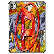 iPad Pro 11-inch (M4) iPad Impact Case DIESEL Orange Bandana Oval D Tablet Case