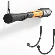 Baseball Bat Holder Wall Mount: Black Bat Display Rack, Iron Softball Bat Storage Case, Bat Wall Hanging Hooks for Living room, Bedroom, Entryway, Garage