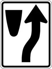 Lyle R4-7-18Da Keep Right Traffic Sign, 24 In H, 18 In W, Aluminum, Vertical