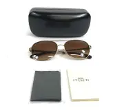 Coach Sunglasses HC7127 C6177 900574 Light Gold Aviator w/ Brown Gradient Lenses