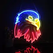 Bald Eagle Neon Sign,Innovative Integral Forming Process,with Dimmable Switch...