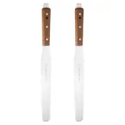 2pcs Painting Knives 10"x1.02" Round Head Straight Palette Scraper