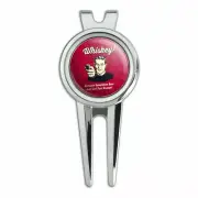 Whiskey Because Beer Isn't Fast Enough Golf Divot Tool Ball Marker