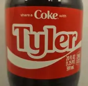 Share A Coke With Tyler 2025 Limited Edition Personalized Coca Cola Coke Bottle