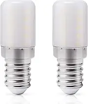 DiCUNO E14 LED Fridge Light Bulb, Daylight White 6000K, 3W Equivalent to 30W Halogen, 300LM, Non-dimmable Small Edison Screw Lamps for Refrigerator/Cooker Hood/Home Lighting/, Pack of 2