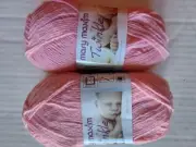 Mary Maxim Twinkle yarn, Candy Floss, lot of 2 (230 yds each)