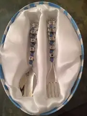 Mud Pie Baby Prince Keepsake Spoon & Fork gift box