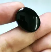 100% Natural Black Aqeeq Stone Real Jett Black Agate Stone Only in 39.00 USD