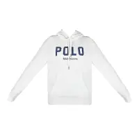 在飛比找momo購物網優惠-【RALPH LAUREN】POLO印花長袖連帽T恤(白)