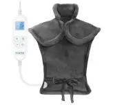 RENPHO Heating Pad Back Pain Relief Neck Shoulder Fast 24"x33", ETL Cert Gray