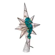 Kurt S. Adler Kurt Adler 10-Light Capiz Bethleham Star with Seahorse Treetop,...