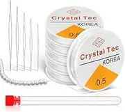 Transparent Stretchy String, 6 Rolls Elastic Bracelet String, 0.5mm, 236ft, Clear Bead Cord for Jewelry Making