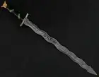 Kris Blade, Sword Battle Ready, Handmade Damascus Steel 31 Inches With Sheath