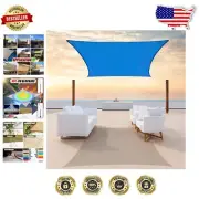 190 GSM Blue Sun Shade Sail 14' x 18' - Waterproof & UV Protection