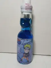 Naruto Shippuden Ramune Soft Drink Blueberry Flavor Collectible Bottle