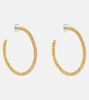 [Amina Muaddi] Amina Muaddi Cameron crystal-embellished earrings One Size orange