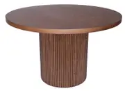 Aviana Round Wood Dining Table | 120cm - Walnut