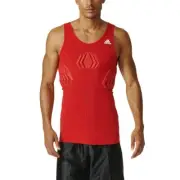ADIDAS Mens 2XL Techfit Compression Padded Tank Top Basketball Red NEW MSRP$55