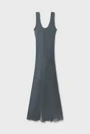 SILK LAUNDRY SCOOP NECK DRESS SLATE at Nordstrom, Size Medium Au