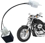 Motorcycle Flasher Relay | 2-Pin Connector Relay Cable Adapter - Copper Wires for Indicator Turn Lights, Replacement Parts Motorcycle Accessories, LED Flashing