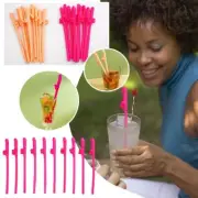 20Pcs Willy Penis Dick Straw Hens Night Paty Straws Bachelorette Colours E79C
