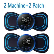 EMS Neck Massager Rechargeable Cervical Massage Sticker Patch 8 Mode 19 Gears Pulsed Therapy Instrument Tens Muscle Stimulator Pain Relief 2 Machin...