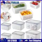 AU 3 PCS Food Storage Containers with Lids Fridge Organizer BPA-Free for Fridge