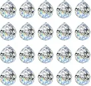 MerryNine 20 Pcs Crystal Ball Prism, 1.2"/30mm Suncatcher Rainbow Pendants Maker, Hanging Crystals Prisms for Windows, for Feng Shui, for Gift (1.2"/30mm 20Pack)