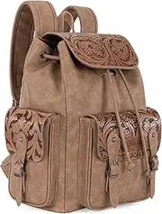 [Montana West] X Wrangler Backpack Purse for Women Men Retro Daypack Business Travel Waterproof Bags