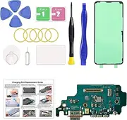 for Galaxy S21 Ultra USB Charging Board Port Replacement, SM-G998U SM-G998U1 Type C Dock Board Connector for Samsung S21 Ultra with Tools & Instruction