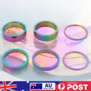 6Pcs Bicycle Front Fork Stem Spacers Kit Aluminum Alloy Bicycle Headset Spacer