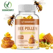 Bee Pollen Capsules-with Royal Jelly,Propolis,Immune System Booster,Skin Health