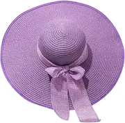 [Generic] Beach Straw Hats for Women Summer Sun Hats Wide Brim Sunhats Uv Protection Sun Cap Ladies 2025 Bucket Hat