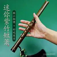 在飛比找蝦皮購物優惠-可開發票高檔零基礎入門洞簫便攜紫竹短簫C調D蕭樂器零基礎簡單