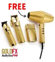 BaBylissPRO FX+ GoldFX+ Clipper, Trimmer, Shaver & FREE Dryer | FX870NG +FX787NG