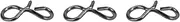 50pcs Black Stainless Steel Fly Hook Snap Set, Resistant and Sturdy, 3 Sizes S, M, L, Lighter and Strong, Suitable for Hanging Lures, Hooks, Friends