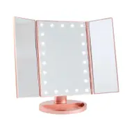 Pink Tri Fold Led Magnifying Makeup Mirror Makeup Mirrors