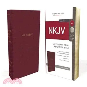Holy Bible ― New King James Version, Burgundy, Reference Bible, Super Giant Print, Leather-look, Burgundy, Red Letter Edition, Comfort Print