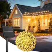 Solar String Lights Outdoor, 39FT 100LED Solar Powered Lights IP65 Waterproof wi