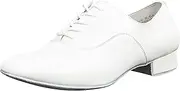 [Linodes] Men's Latin Dance Shoes 1 Inch Leather Sole Ballroom Salsa Tango Waltz Character Shoe