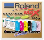 New OEM Roland Eco-Sol MAX Ink CMYK LC LM MT 440cc Cartridge