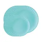 Plates Set of 4 Lightweight Serving Round Salad Plate for 4 Dessert Dishes for I