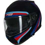 N100-6 Assoluto 348 Black Blue Red Light Blue Glossy Flip Up Helmet