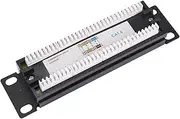 CAT6 8 Ports Patch Panel Rack Network 10 Inch 1U Rack Mount with RJ45 Socket for Household Distribution Frame