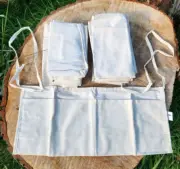 8 Pack 2 Pocket Hyper Tough Cloth Carpenter Apron Woodworking Crafts Gardening