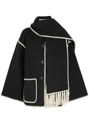 Totême Wool-blend Scarf Jacket - Dark Grey - 6 6