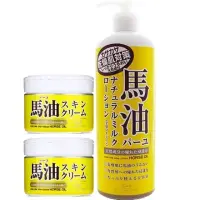 在飛比找momo購物網優惠-【日本馬油】天然潤膚乳液485mlx1入+乳霜220gx2入