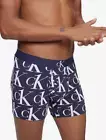 Calvin Klein Men's CK ONE Microfiber Boxer Brief Navy with white logos, XL