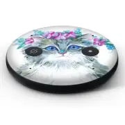 Vinyl Decal Skin for Amazon Echo Input - Boho Cat