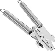 Cabilock Stainless Steel Can Opener Small Jar Opener Lid Opener Beverage Can Opener Beer Can Opener Tin Opener Manual Can Opener Portable Can Opener Jar Lid Gripper Remover Hand for Silver